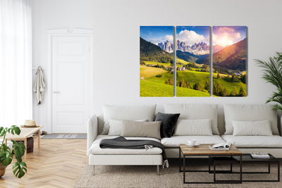 Ljuddämpande tavla - Sunny day in the mountains