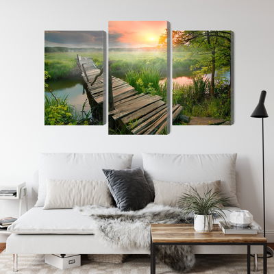 Ljuddämpande tavla - Meadow at dawn