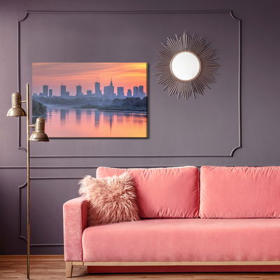 Ljuddämpande tavla - Warsaw and the sunset