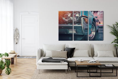 Ljuddämpande tavla - Retro style cars