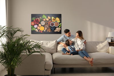 Ljuddämpande tavla - Vegetables, treats and spices