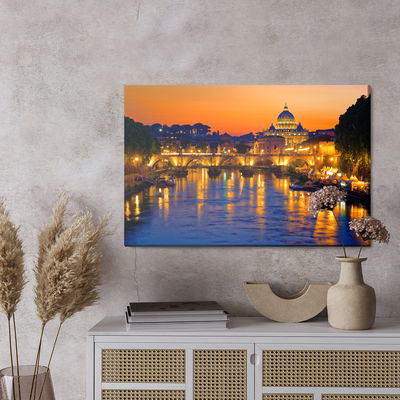 Ljuddämpande tavla - St. angel in Rome at evening