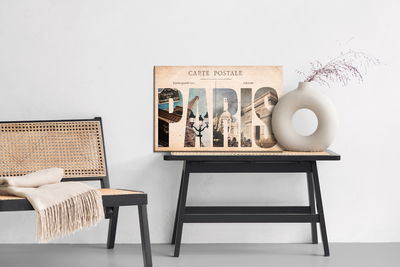 Ljuddämpande tavla - Paris vintage postcard