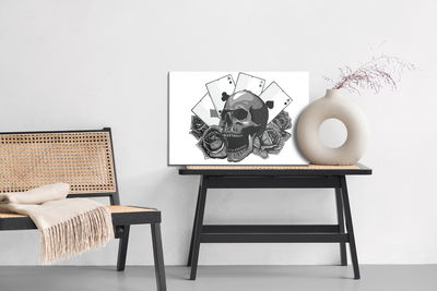 Ljuddämpande tavla - Skull on a background