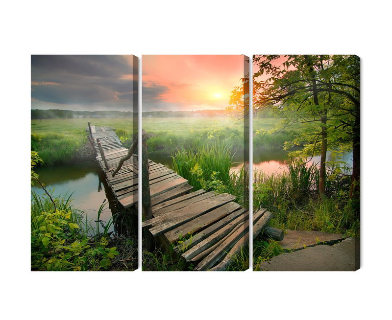 Ljuddämpande tavla - Meadow at dawn