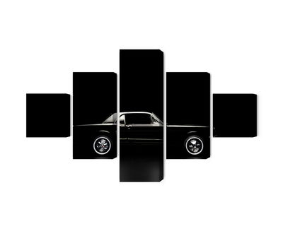 Ljuddämpande tavla - Black retro car on a dark