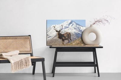 Ljuddämpande tavla - A deer with a mountain peak