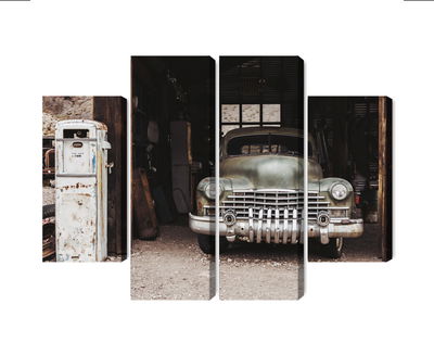 Ljuddämpande tavla - Old car in vintage style