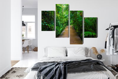 Ljuddämpande tavla - Wooden bridge in a tropical