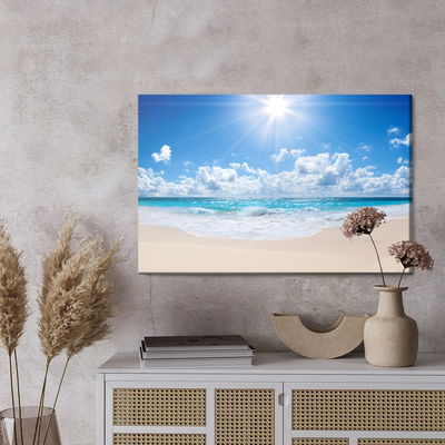 Ljuddämpande tavla - Calm sea and beach