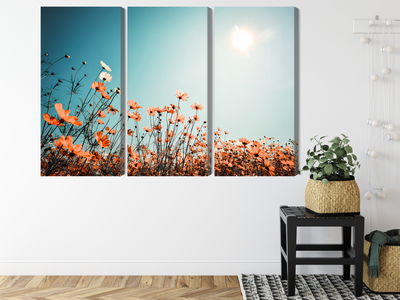 Ljuddämpande tavla - Field flowers in the sun