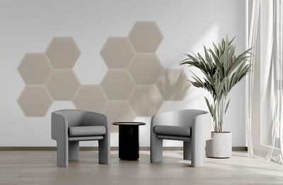 Sekskantet lydabsorber - fløjl