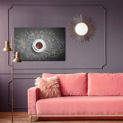 Ljuddämpande tavla - Top view of coffee