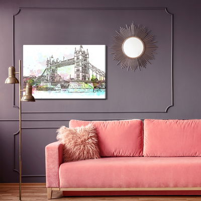 Ljuddämpande tavla - Tower bridge painted