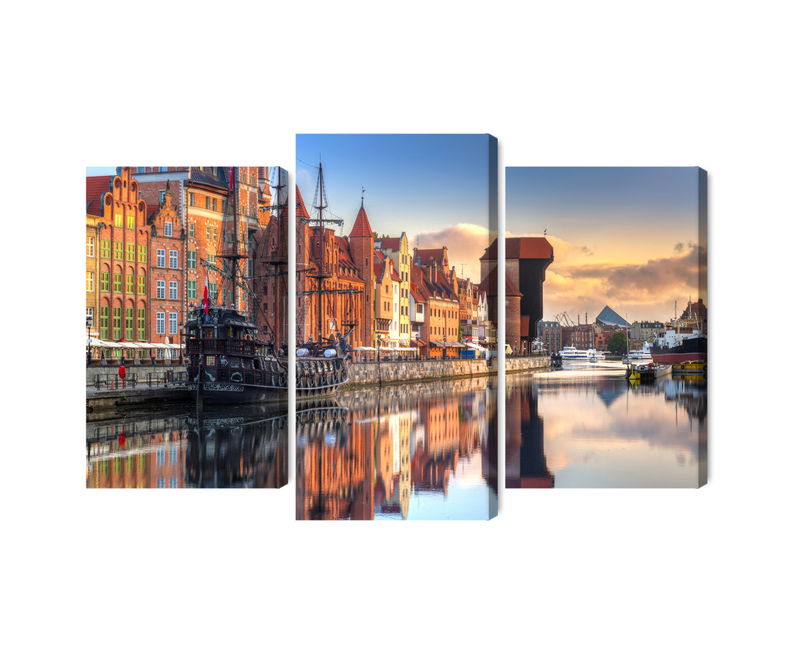 Ljuddämpande tavla - Gdansk motlawa at sunrise