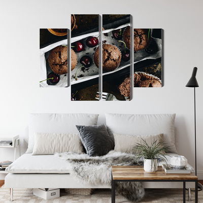 Ljuddämpande tavla - Muffins with cherries