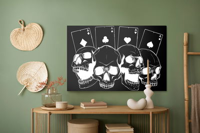 Ljuddämpande tavla - Skulls on a background