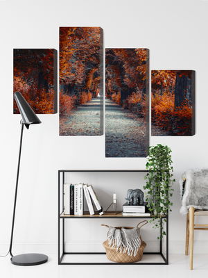 Ljuddämpande tavla - A path deep into the autumn