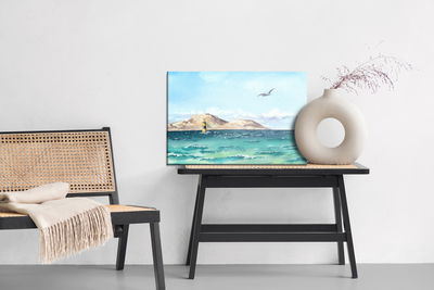 Ljuddämpande tavla - Sea and lighthouse