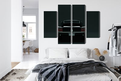 Ljuddämpande tavla - Vintage black muscle car