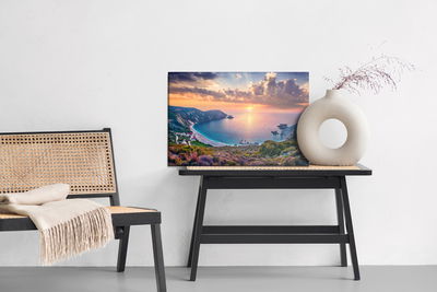 Ljuddämpande tavla - Sunset over the sea bay