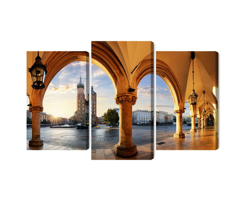 Ljuddämpande tavla - View of Kraków at sunset