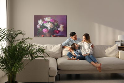 Ljuddämpande tavla - Peonies with fruit