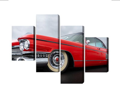 Ljuddämpande tavla - A red car from the 1950s