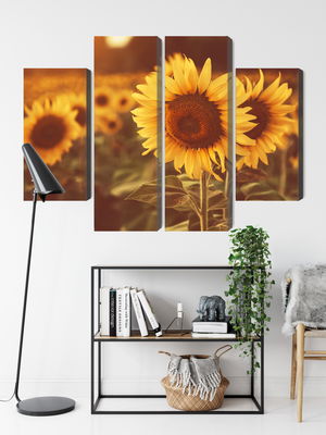 Ljuddämpande tavla - A field of sunflowers