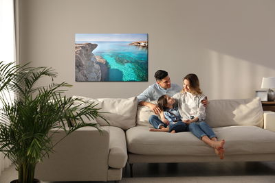 Ljuddämpande tavla - Cliffs with clear water