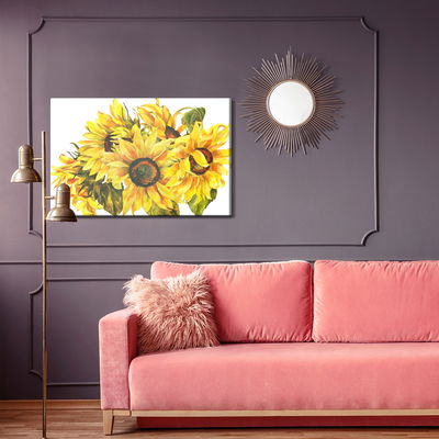 Ljuddämpande tavla - Sunflowers as painted