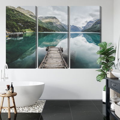 Ljuddämpande tavla - View of the lovatnet lake