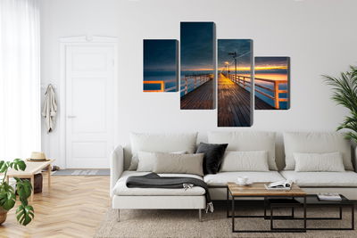 Ljuddämpande tavla - Evening view of the wooden