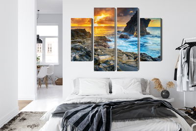 Ljuddämpande tavla - Sunset on the seashore