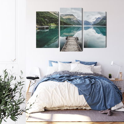 Ljuddämpande tavla - View of the lovatnet lake