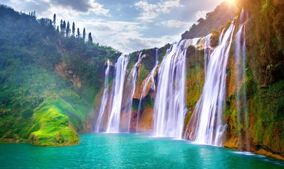 Ljuddämpande tavla - The waterfall in luoping