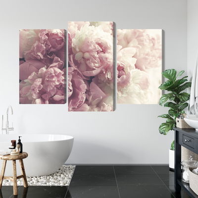 Ljuddämpande tavla - Peonies in shades of pink