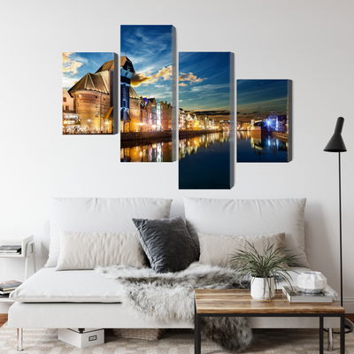 Ljuddämpande tavla - Gdansk wharf and the crane