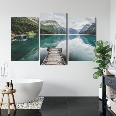 Ljuddämpande tavla - View of the lovatnet lake