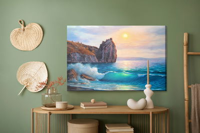 Ljuddämpande tavla - The sea in the morning