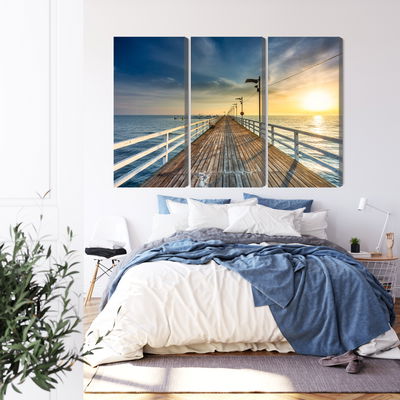 Ljuddämpande tavla - Wooden pier on the baltic sea