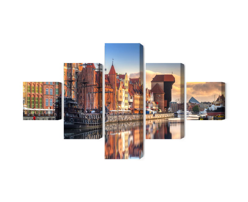 Ljuddämpande tavla - Gdansk motlawa at sunrise