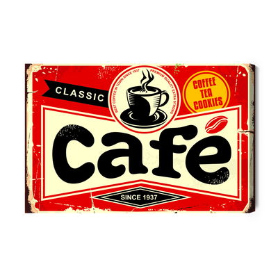 Ljuddämpande tavla - Coffee cup and retro