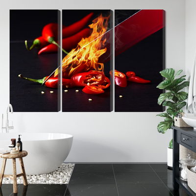 Ljuddämpande tavla - Burning knife