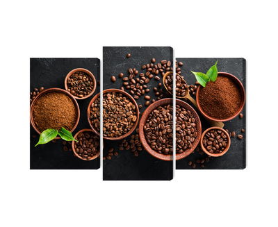 Ljuddämpande tavla - Ground coffee and beans