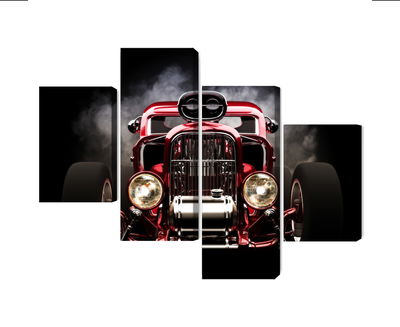 Ljuddämpande tavla - Hot rod car on a smoke