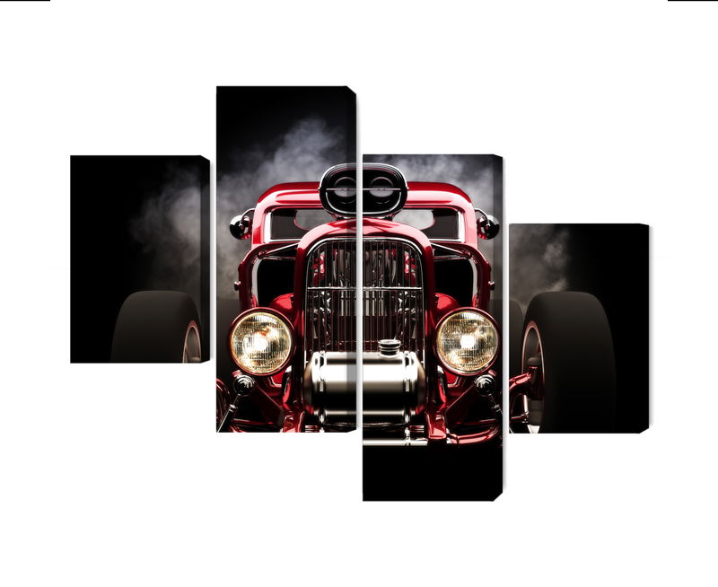 Ljuddämpande tavla - Hot rod car on a smoke