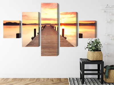 Ljuddämpande tavla - Sunset on the pier