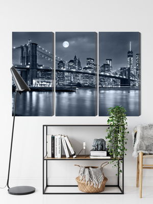 Ljuddämpande tavla - Night panorama of New York