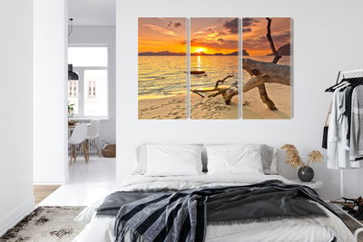 Ljuddämpande tavla - Sea landscape at sunset